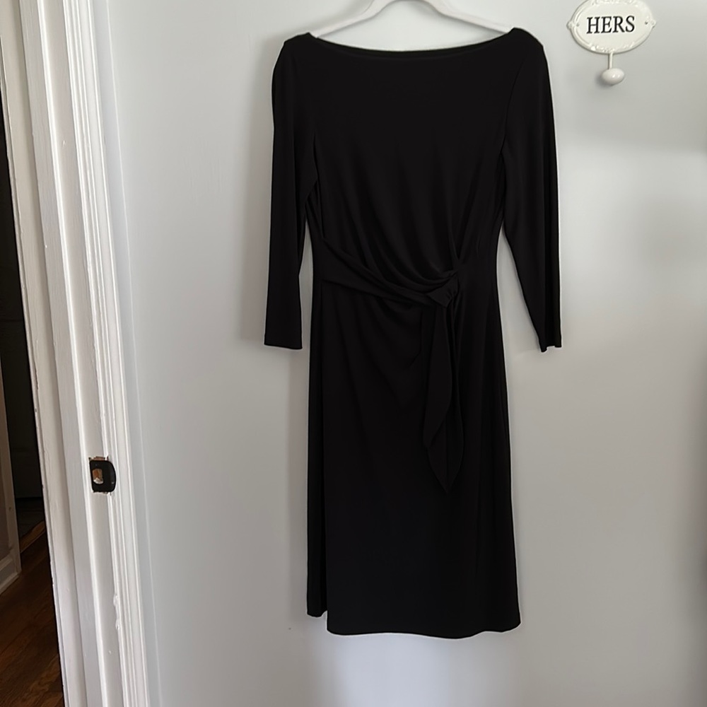 Ralph Lauren 3/4 sleeve black dress.